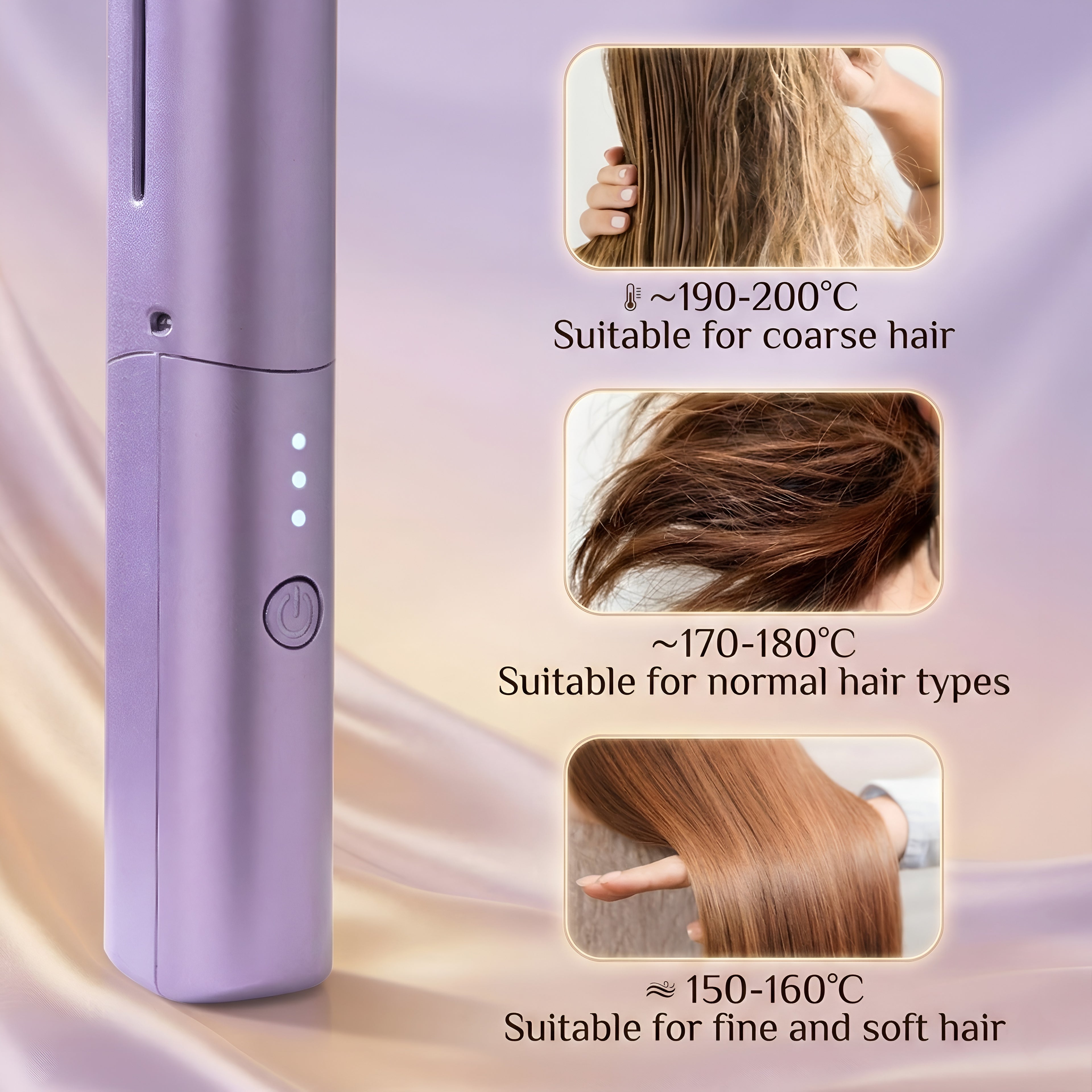 Meneflix Pro Mini Hair Straightener Brush | Cordless • Rechargeable • Travel-Ready