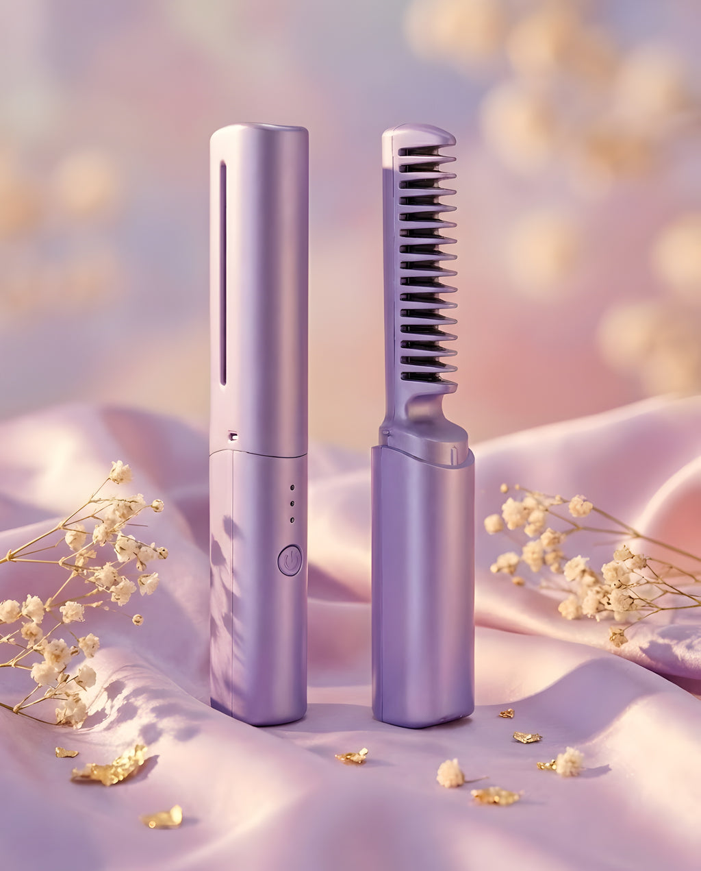 Meneflix Pro Mini Hair Straightener Brush | Cordless • Rechargeable • Travel-Ready