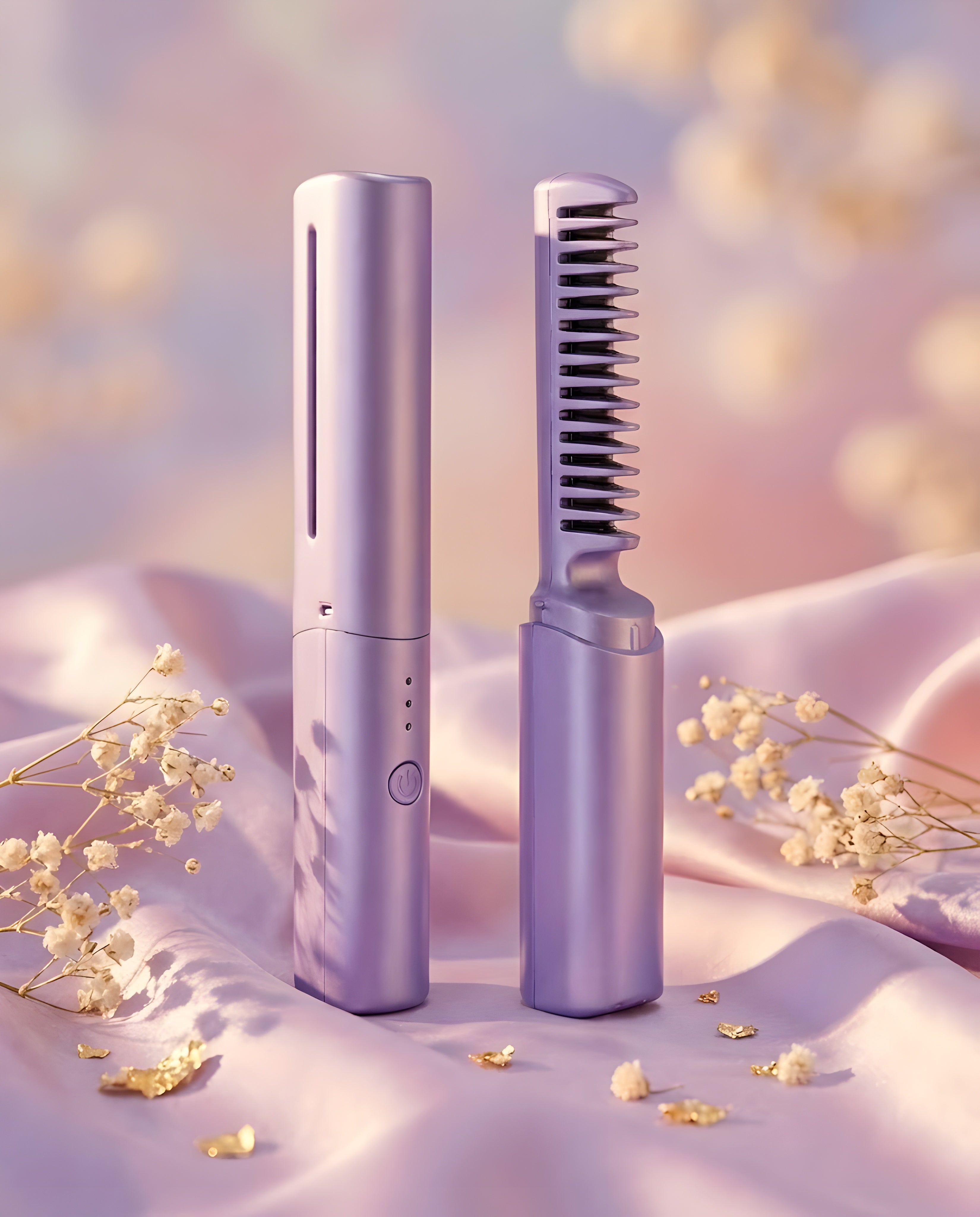 Meneflix Pro Mini Hair Straightener Brush | Cordless • Rechargeable • Travel-Ready